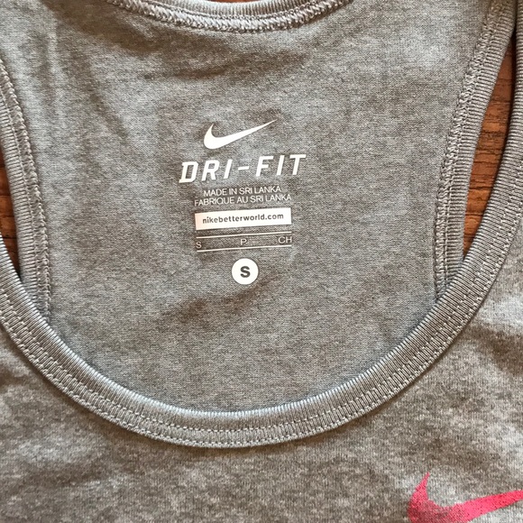 Nike Tank Top Shirt Top Small Gray Dri-Fit - Picture 3 of 5